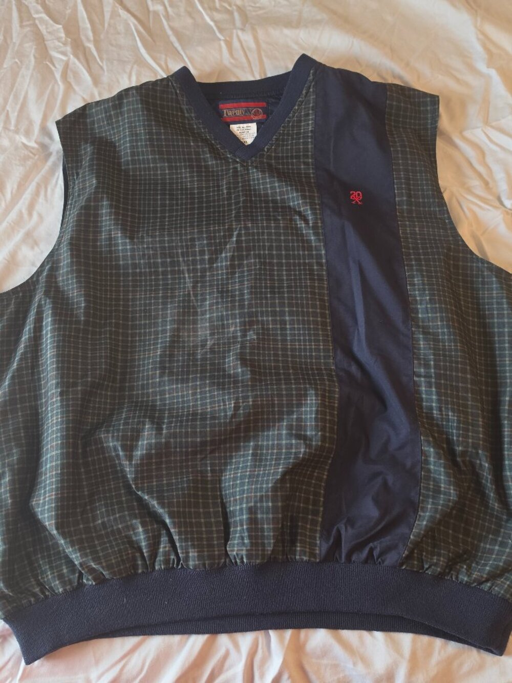 Wrangler 20x Green Plaid Pullover - XL - Elastic bottom.